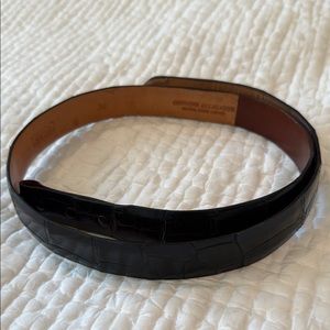 Genuine Alligator Black belt strap